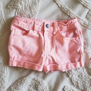 Pink jean shorts